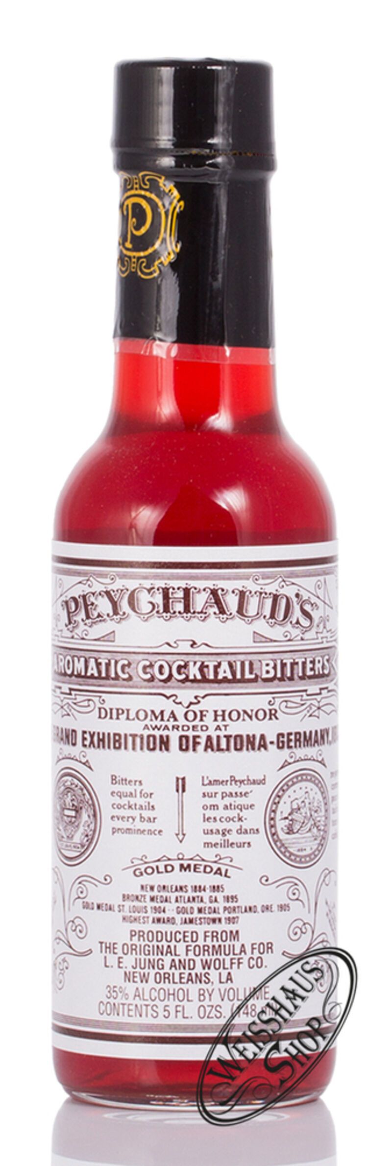 Peychaud's Aromatic Cocktail Bitters 35 vol. 0,148l Weisshaus Shop